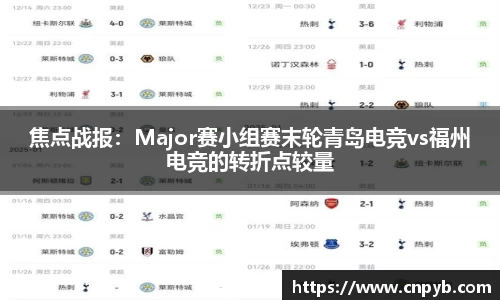 焦点战报：Major赛小组赛末轮青岛电竞vs福州电竞的转折点较量
